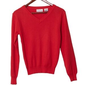 Vintage Queen's Way to Fashion Women's Acrylic Sweater Red Small 80s Preppy